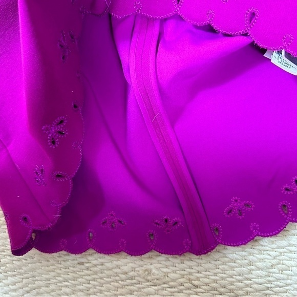 Diane von Furstenberg Dress Sz 6 Caralyn Cutout A-Line Magenta - Picture 14 of 16